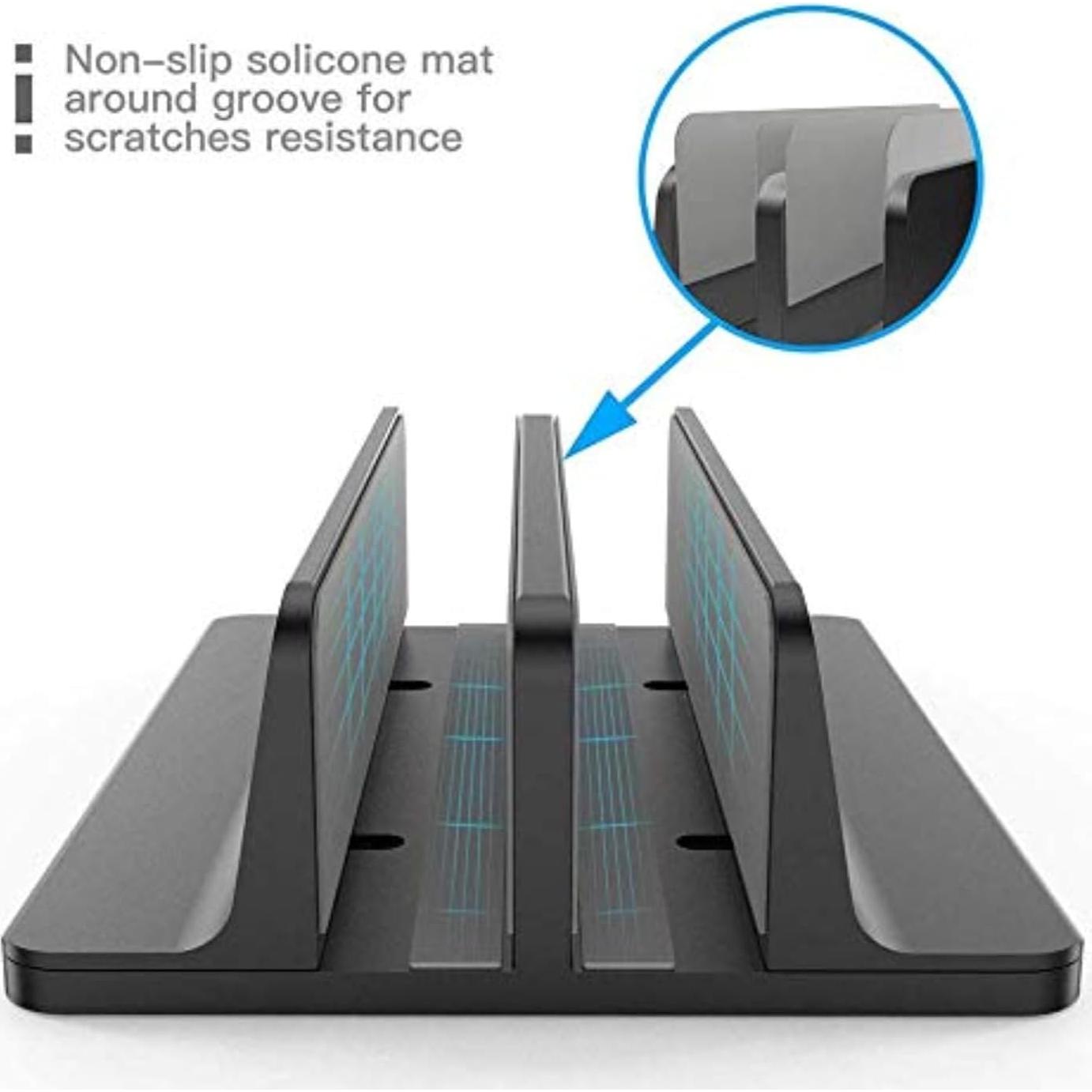 Soporte Vertical para Laptop POANW Ajustable hasta 43 cm Negro