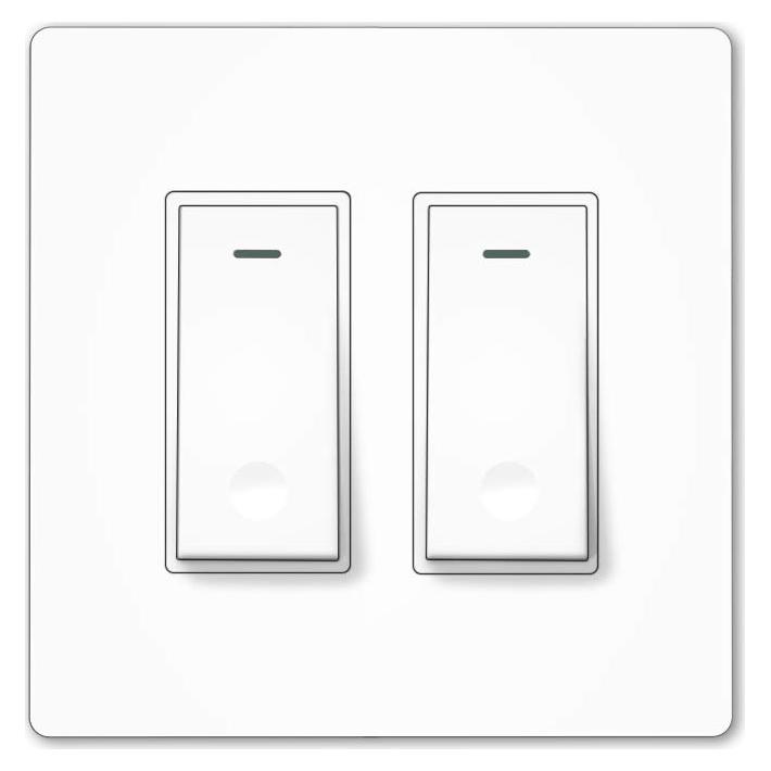 Interruptor de Luz Inteligente WiFi Moes 2 Gang Blanco Control Remoto