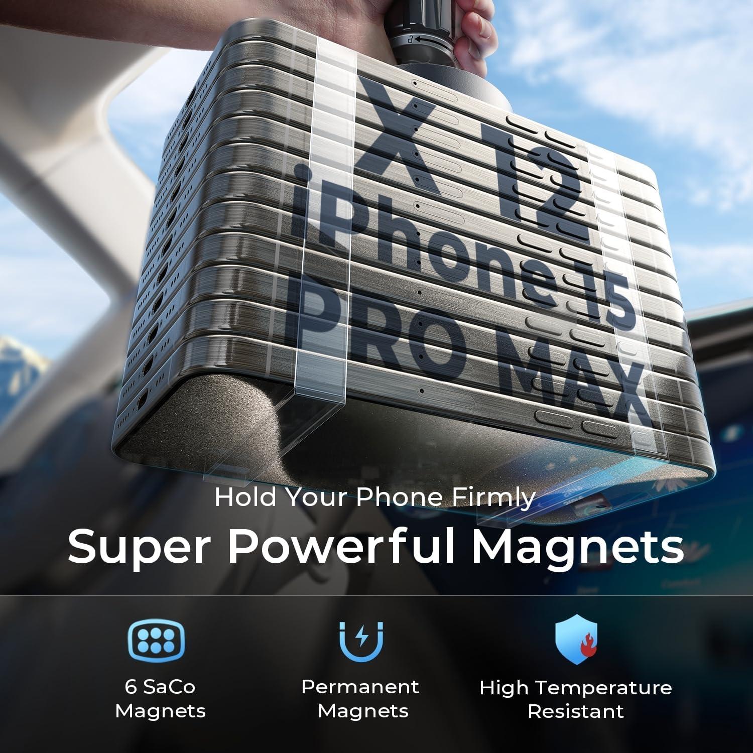 Soporte Magnético para Teléfono LISEN Auto Negro 4.9x3.6cm