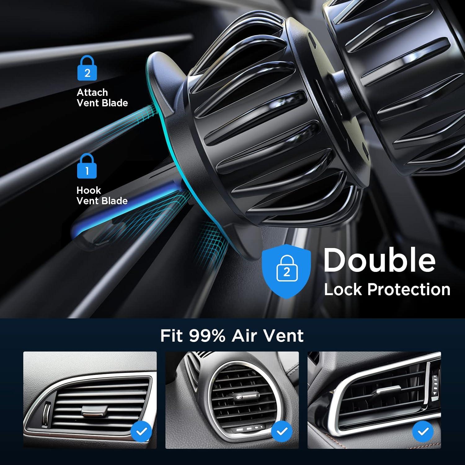 Soporte Magnético para Teléfono LISEN Auto Negro 4.9x3.6cm