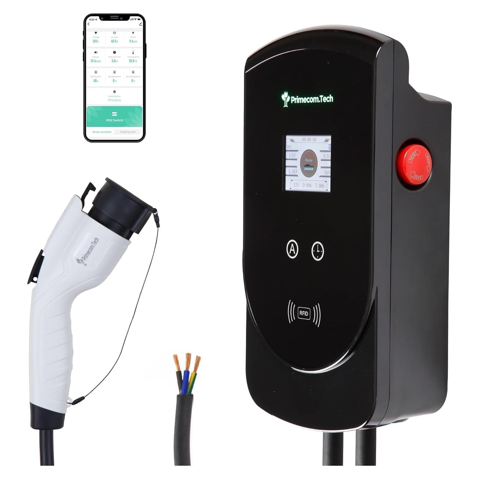 Cargador EV Inteligente PRIMECOM 80A 22KW 5.64m 220V