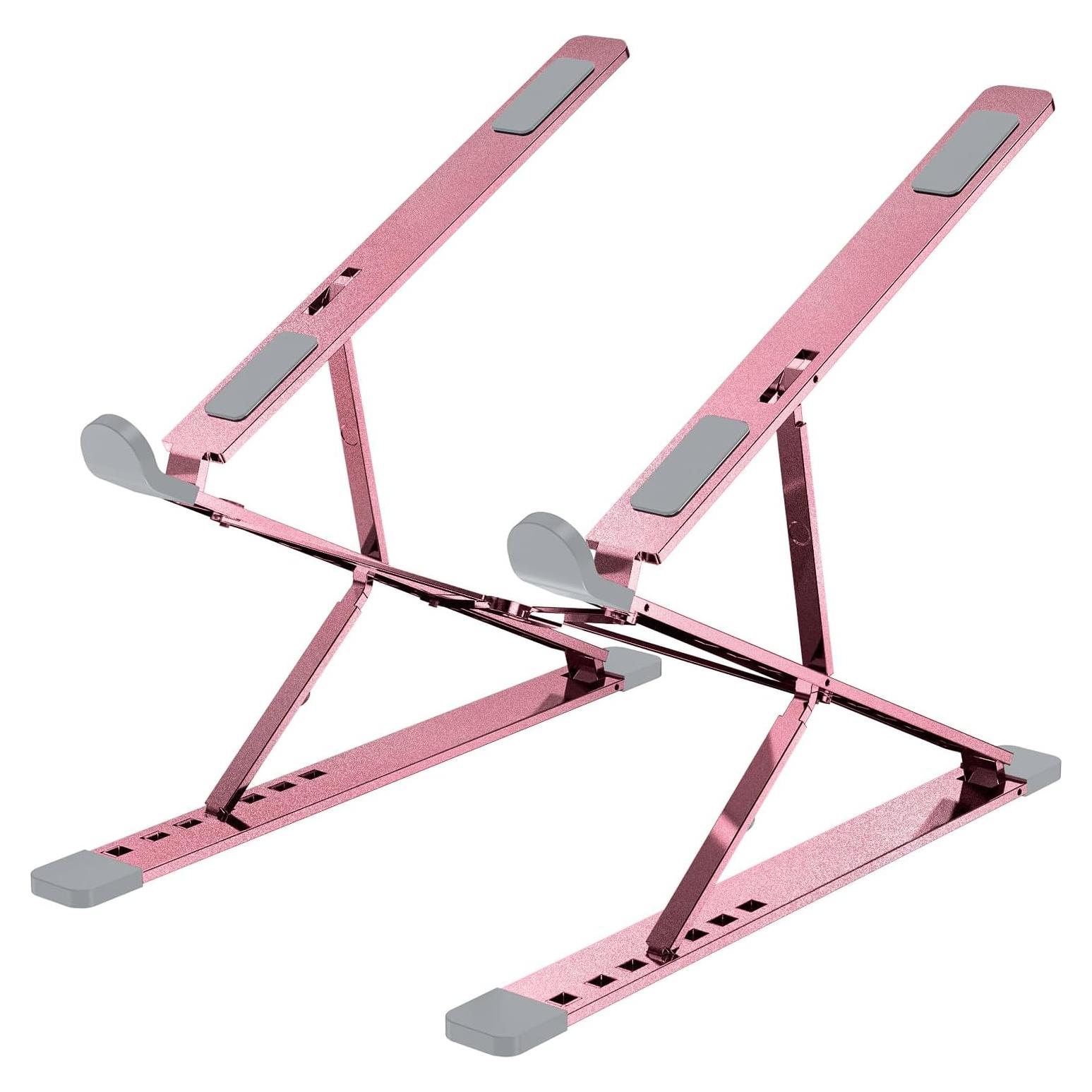 Soporte de Laptop VAJUN Ajustable Plegable Rosa 10-15.6"
