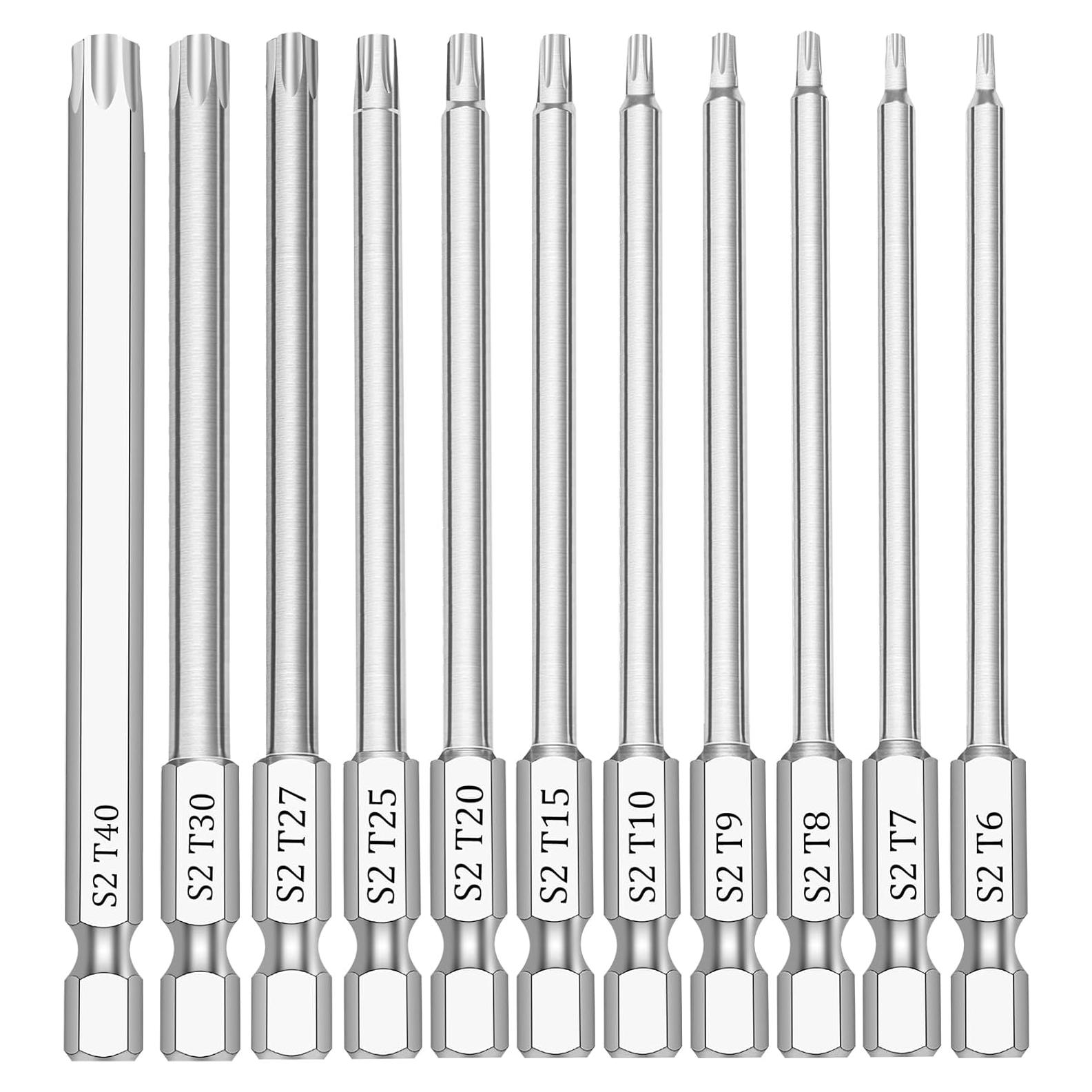 Juego de 11 Puntas Torx de Seguridad NAUIX S2 10.16 cm