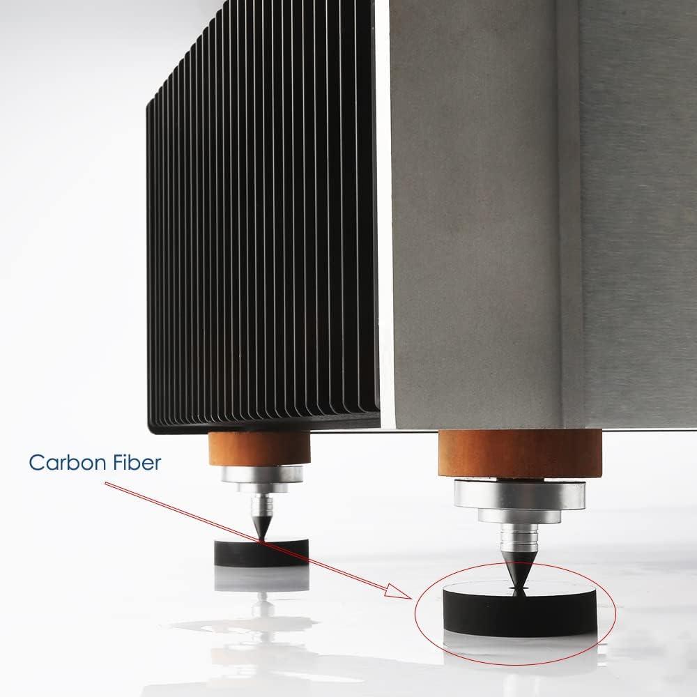 Patas de Aislamiento Audiocrast 25x5mm Fibra de Carbono 4Pcs