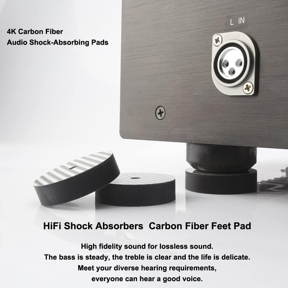 Patas de Aislamiento Audiocrast 25x5mm Fibra de Carbono 4Pcs