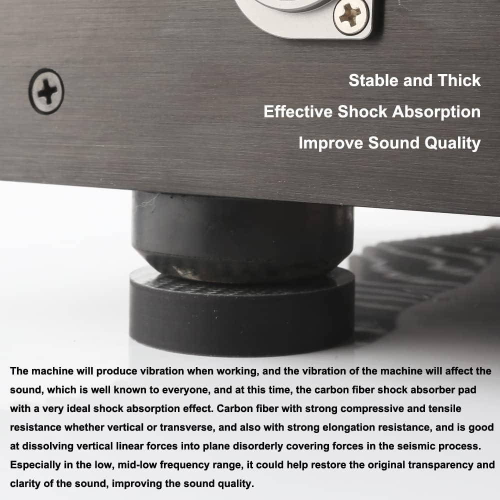 Patas de Aislamiento Audiocrast 25x5mm Fibra de Carbono 4Pcs