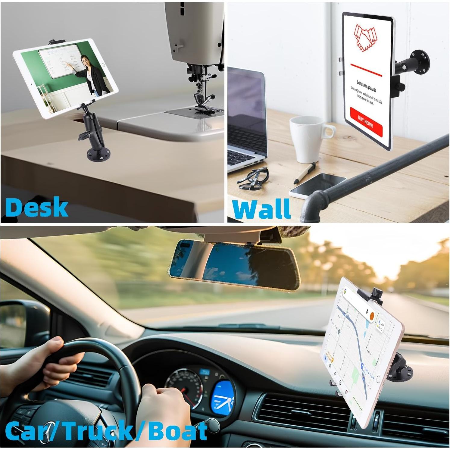 Soporte de Tablet para Coche Aluminio TS-12 Ajustable