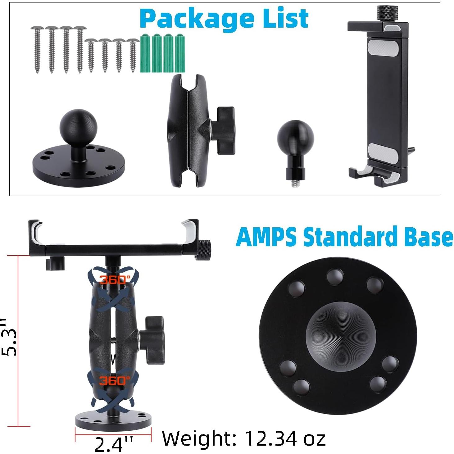 Soporte de Tablet para Coche Aluminio TS-12 Ajustable