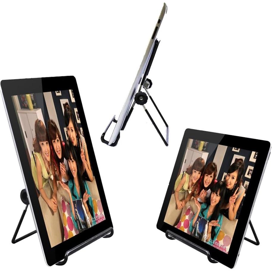 MOACC Tablet Holder Stand, Universal Multi-Angle Non-Slip Adjustable Holder Cradle for 9-12.9 inch Tablet PC, Pad (Black)