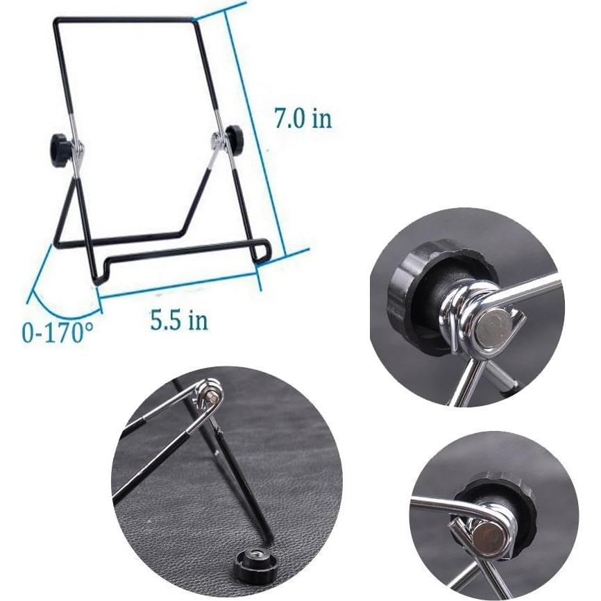 MOACC Tablet Holder Stand, Universal Multi-Angle Non-Slip Adjustable Holder Cradle for 9-12.9 inch Tablet PC, Pad (Black)