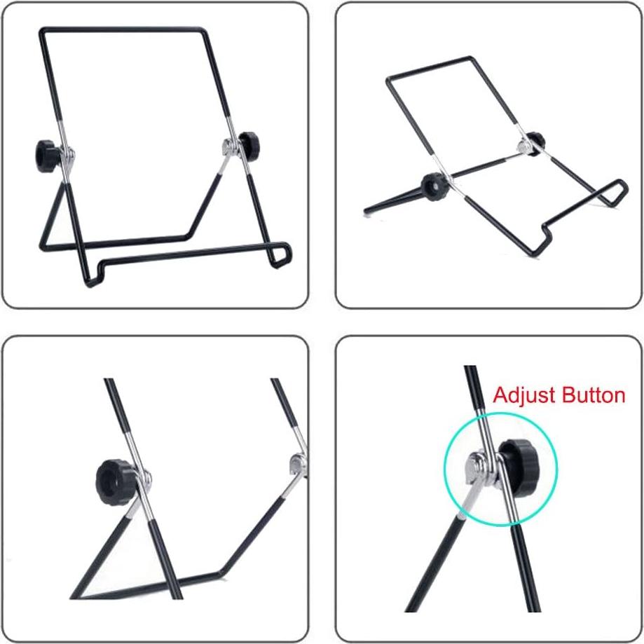 MOACC Tablet Holder Stand, Universal Multi-Angle Non-Slip Adjustable Holder Cradle for 9-12.9 inch Tablet PC, Pad (Black)