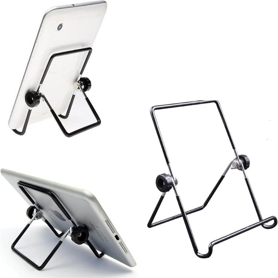 MOACC Tablet Holder Stand, Universal Multi-Angle Non-Slip Adjustable Holder Cradle for 9-12.9 inch Tablet PC, Pad (Black)