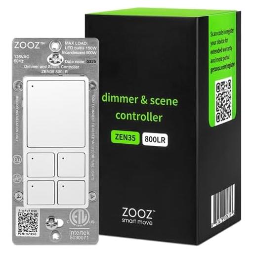 Regulador Z-Wave Zooz ZEN35 800LR Blanco 150W LED