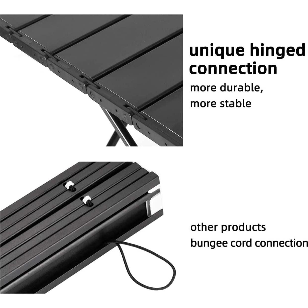 Mesa de Camping ROCK CLOUD Plegable Aluminio Grande 68.5 cm