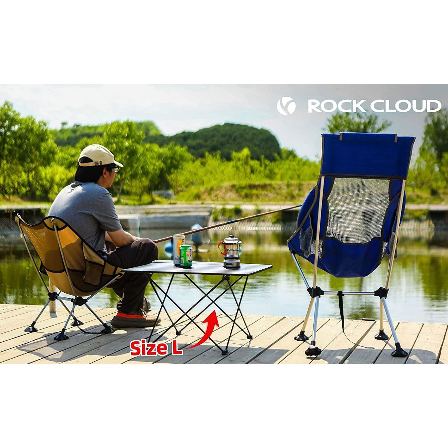 Mesa de Camping ROCK CLOUD Plegable Aluminio Grande 68.5 cm