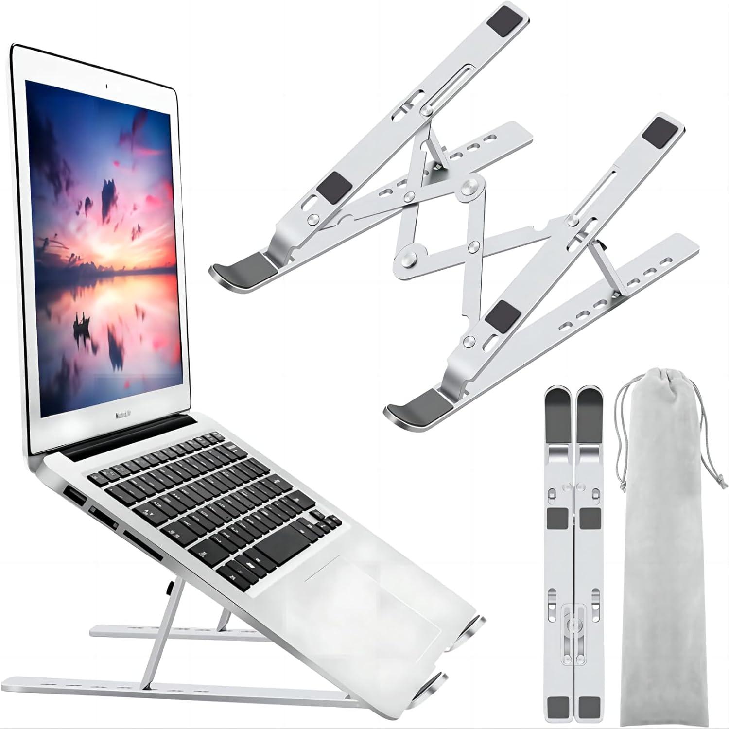 Soporte para Laptop Leeboom Ergonómico Ajustable Plata