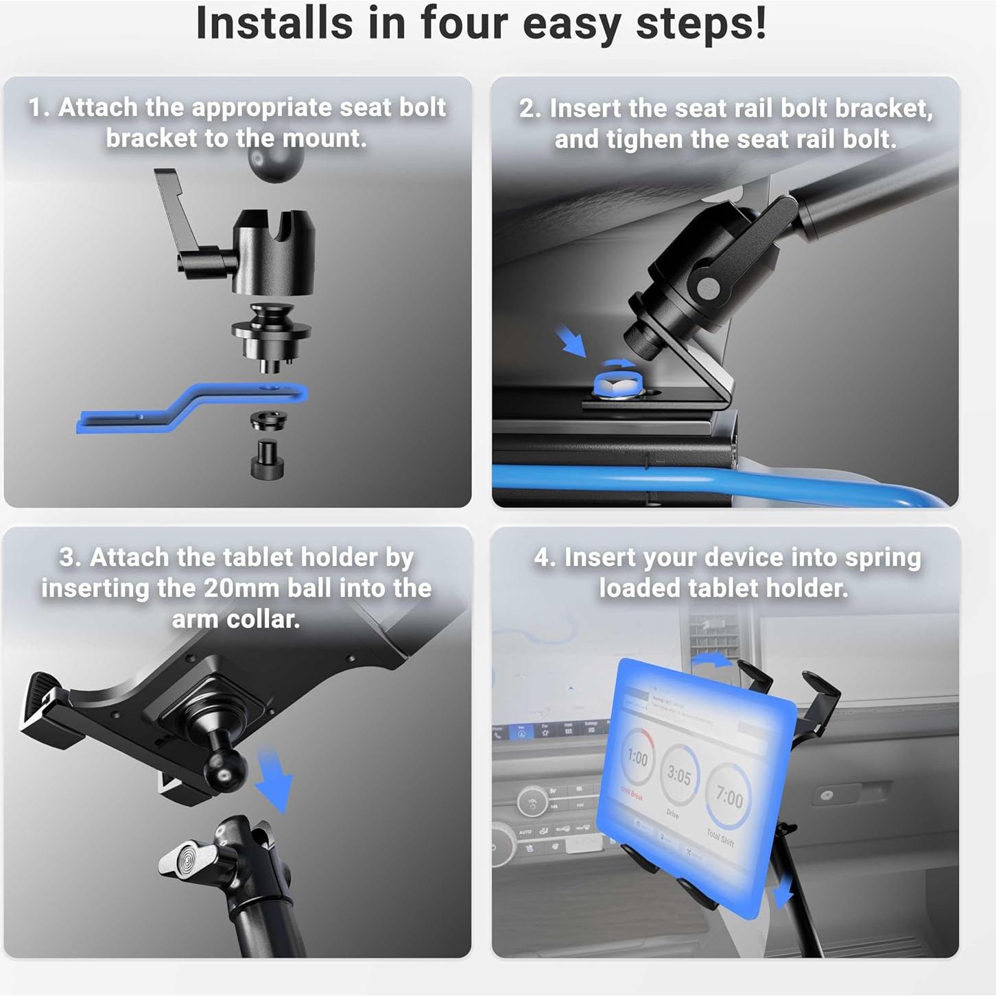 Soporte para Tablet ARKON TAB801 Ajustable para Coche