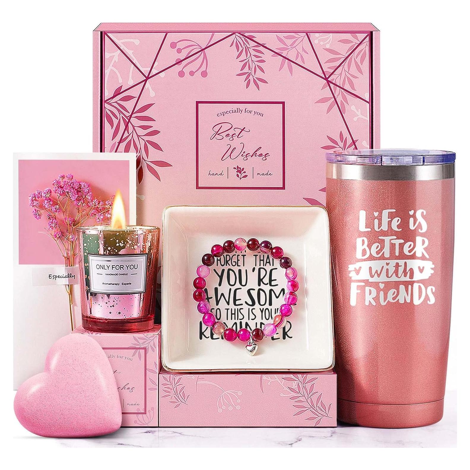 Set de Regalo para Mujeres CITTA - Vaso Térmico 20oz, Pulsera y Plato