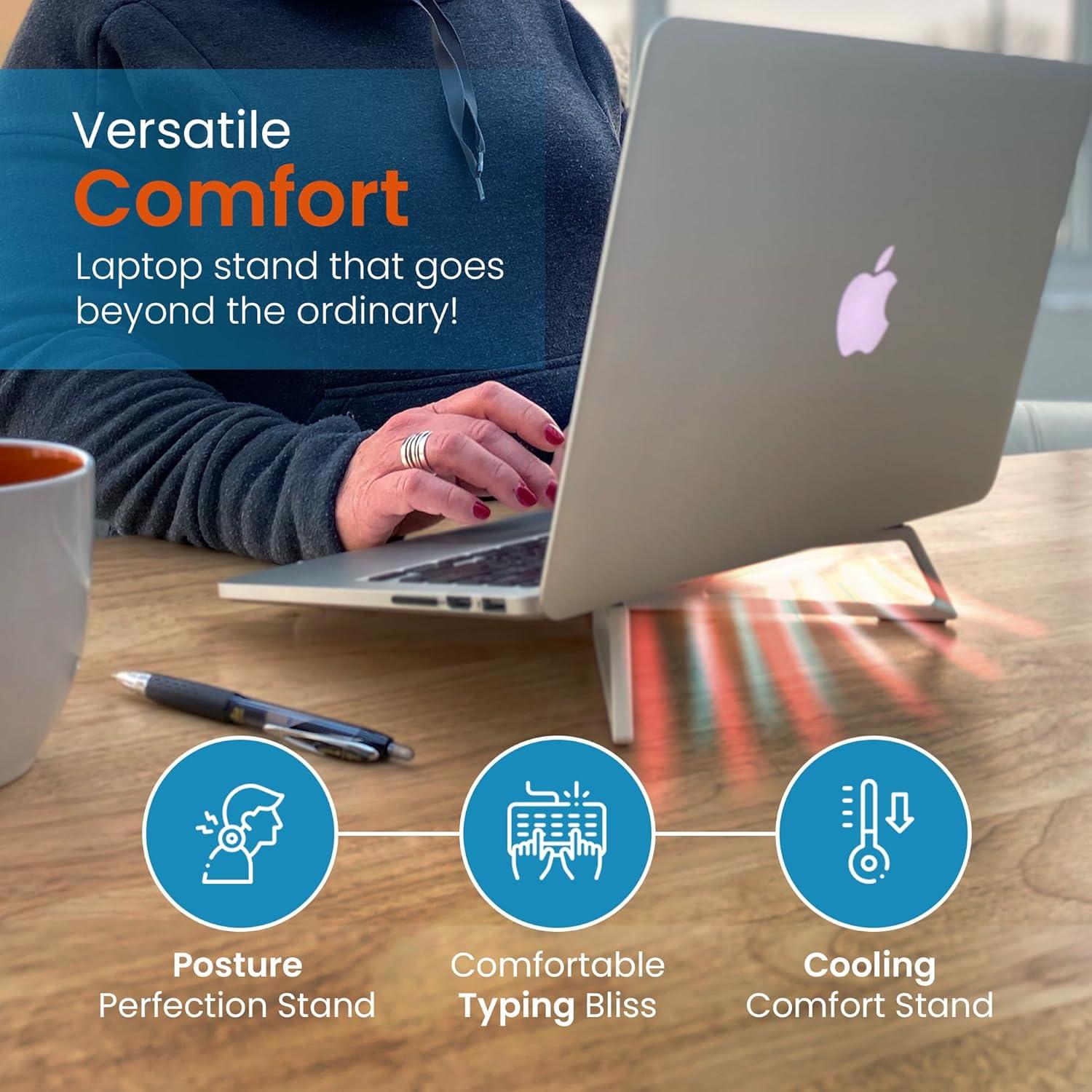 Soporte para Laptop FlexVerk Ajustable 10-16" Blanco Perla