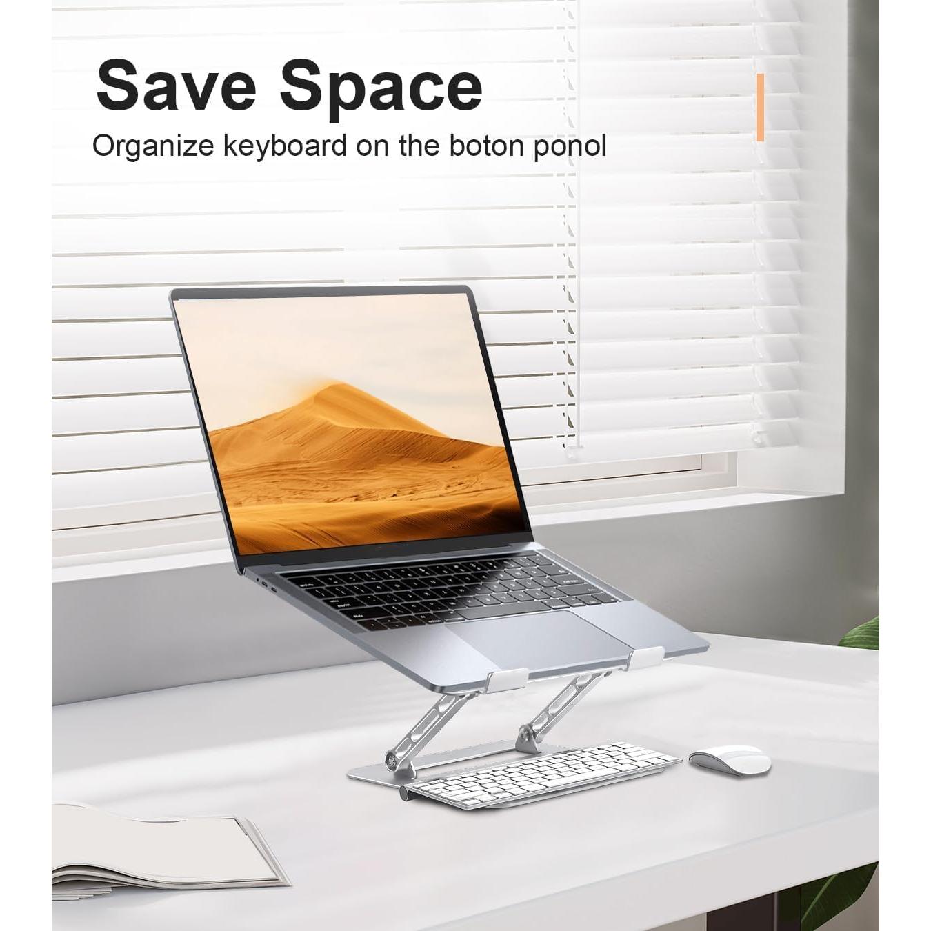 Soporte Ajustable para Laptop Aoviho Plata 10-15.6" Ergonómico