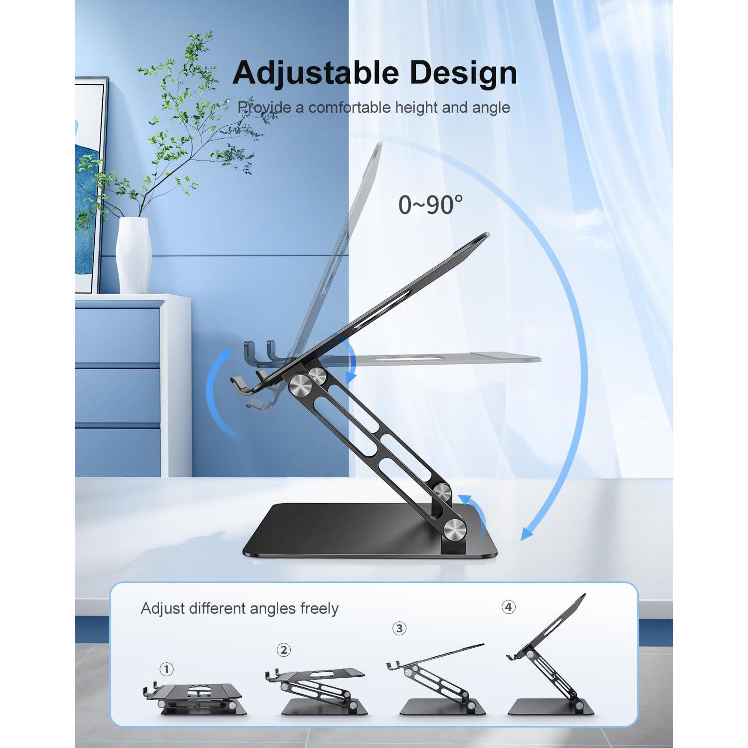 Soporte de Laptop JOIOT ST05 Negro Ajustable Ergonómico