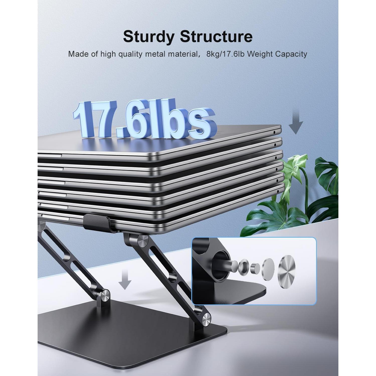 Soporte de Laptop JOIOT ST05 Negro Ajustable Ergonómico