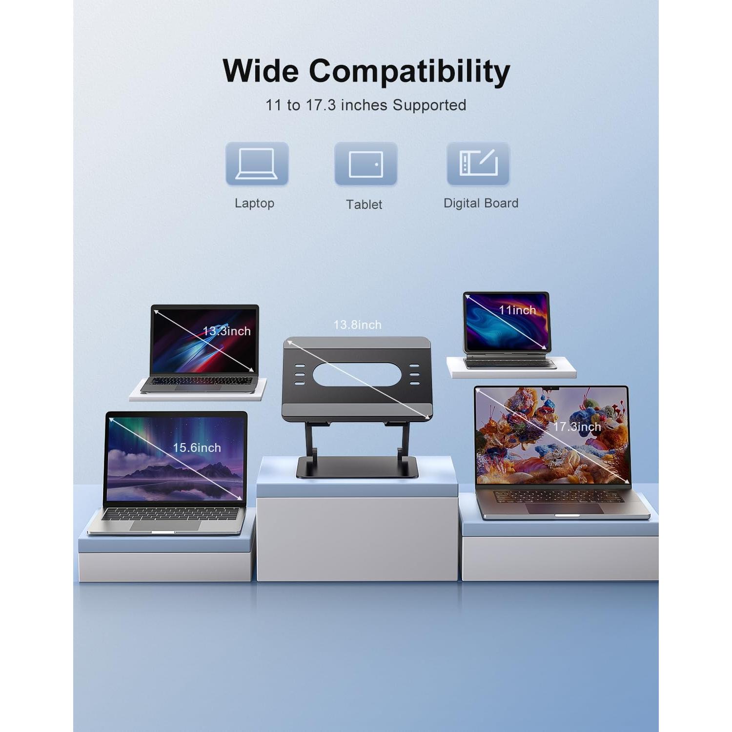 Soporte de Laptop JOIOT ST05 Negro Ajustable Ergonómico