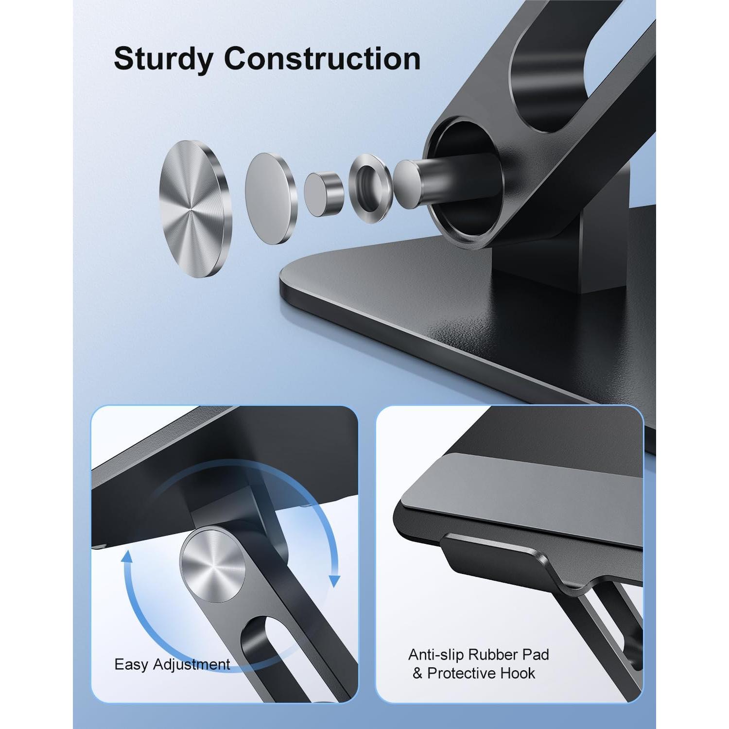 Soporte de Laptop JOIOT ST05 Negro Ajustable Ergonómico