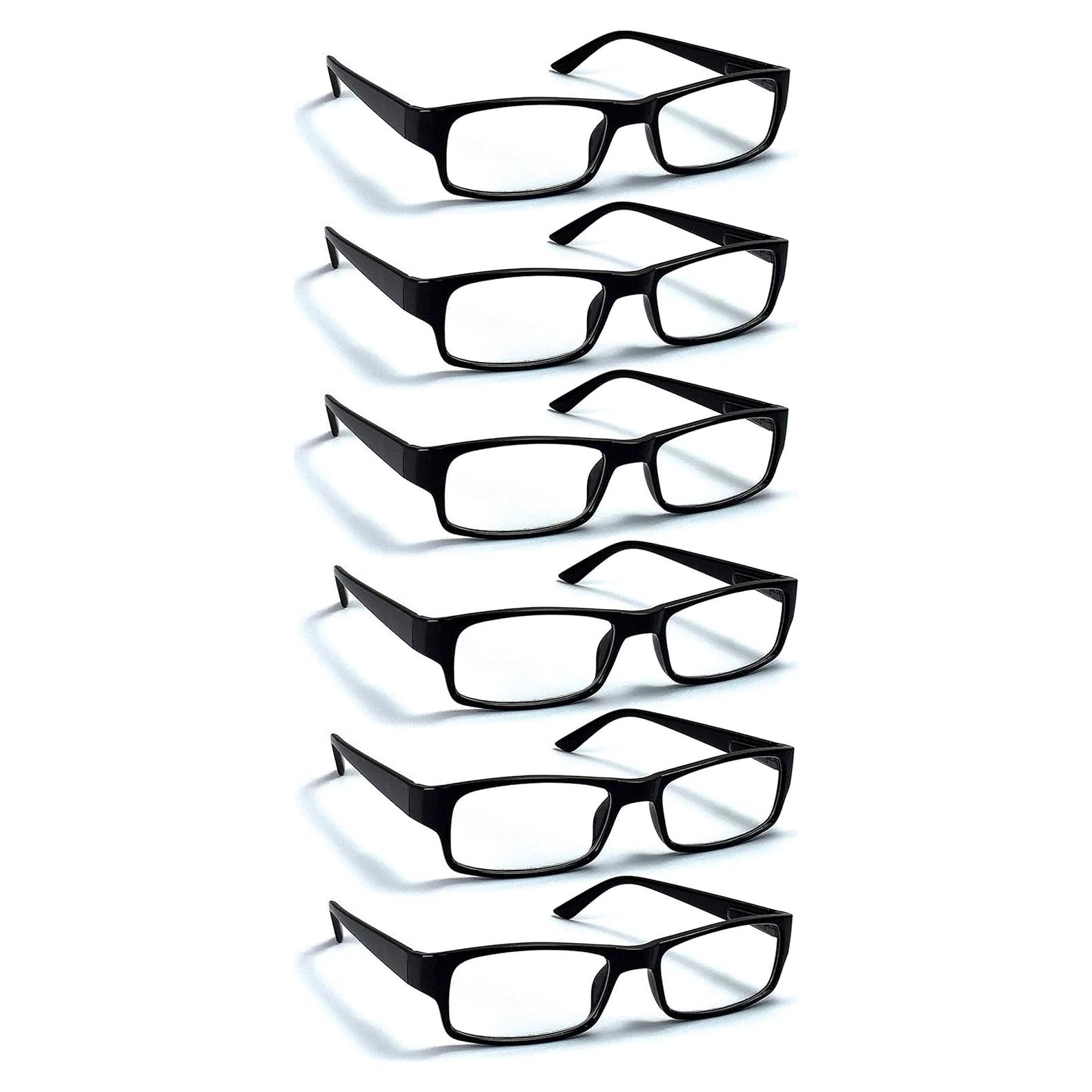 Gafas de lectura Boost Eyewear 6 Pzas Montura Negra 2.0x