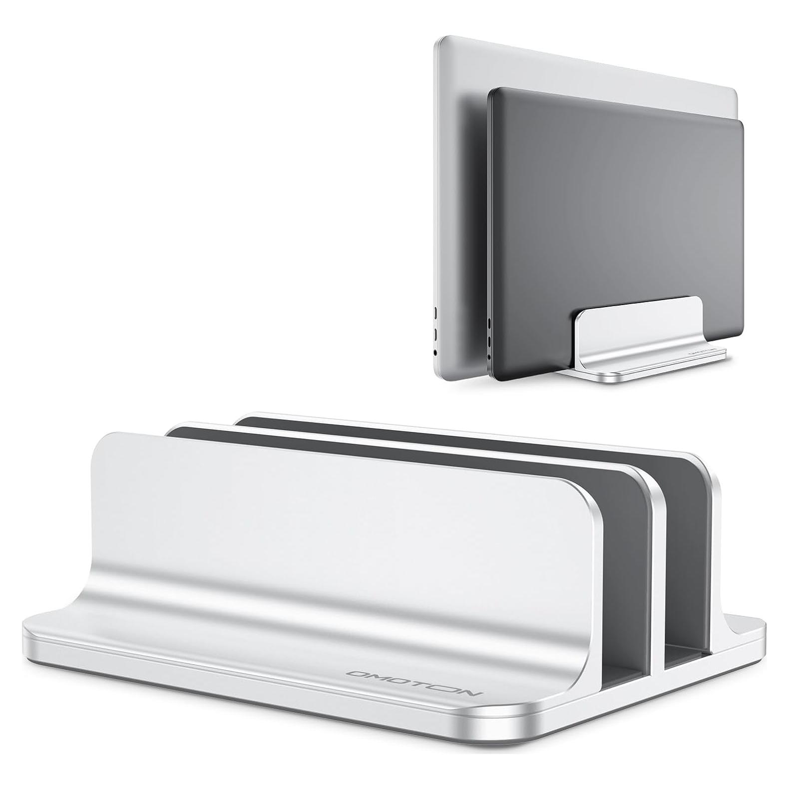 Soporte Vertical OMOTON para Laptop Ajustable 17.3" Plata