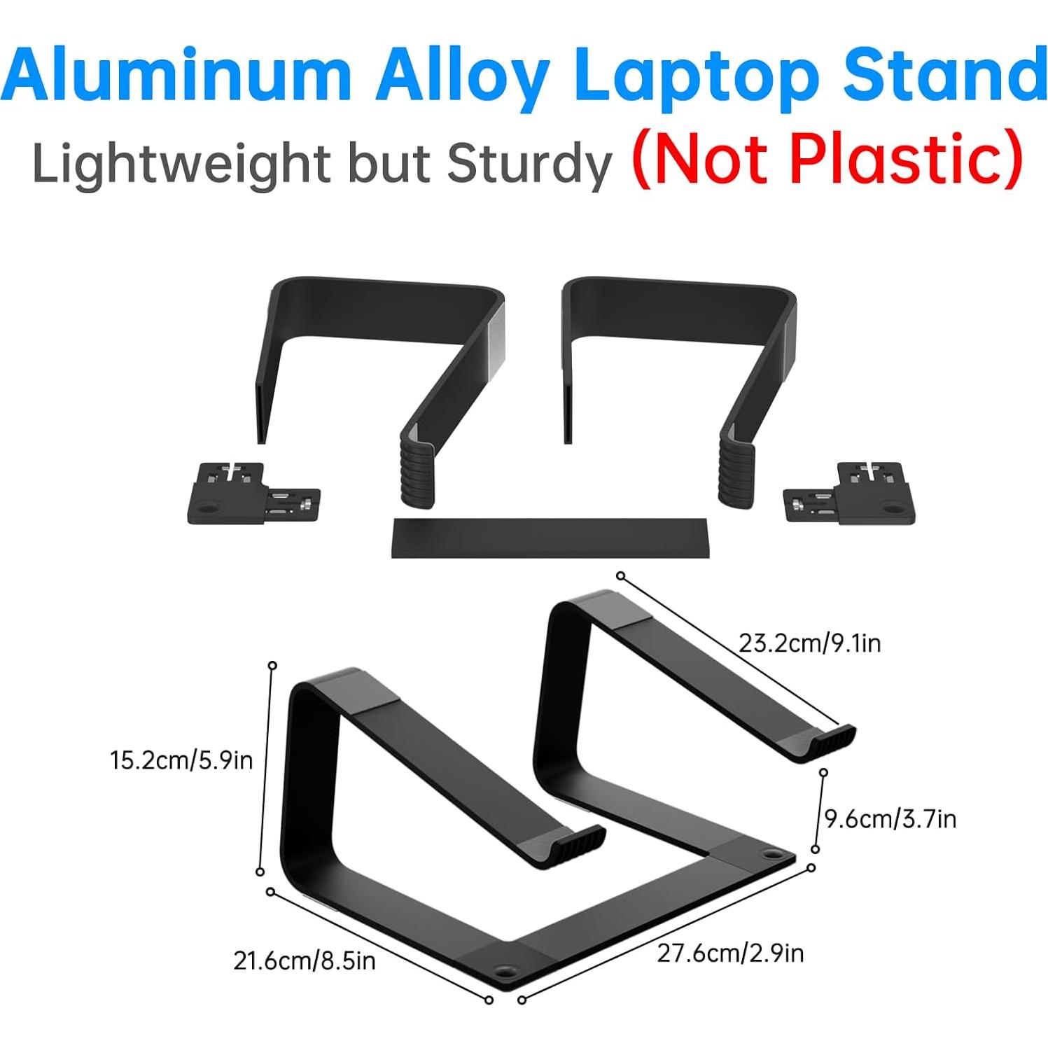 Soporte para Laptop GleYo Desmontable Aluminio 10-16"
