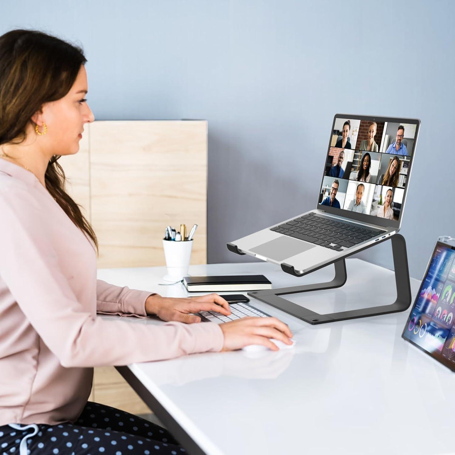 Soporte para Laptop GleYo Desmontable Aluminio 10-16"