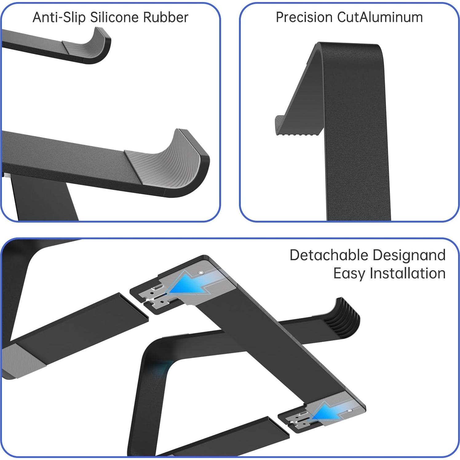 Soporte para Laptop GleYo Desmontable Aluminio 10-16"