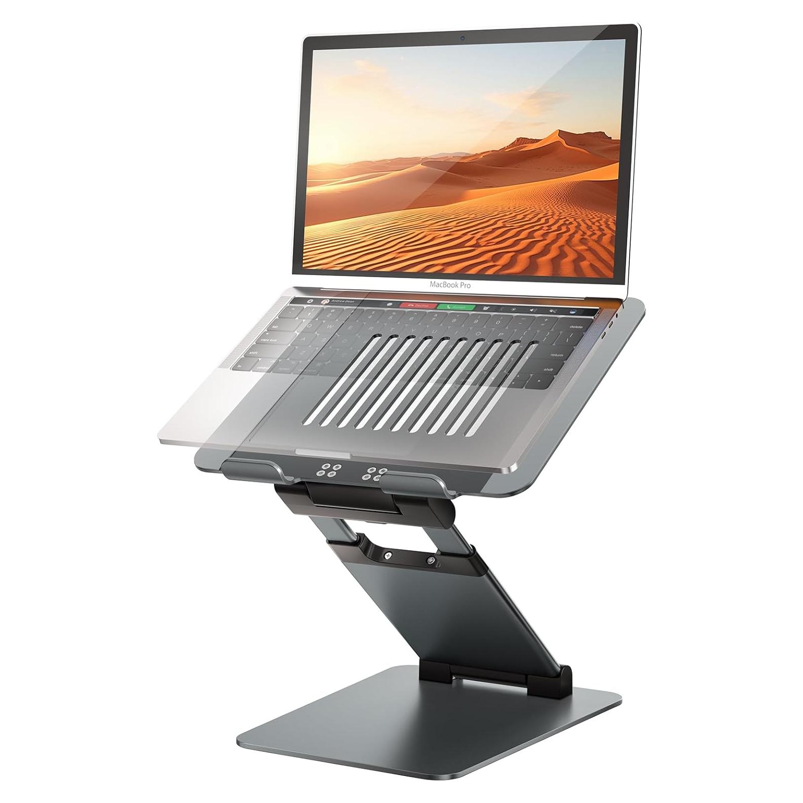 Soporte Ergonómico para Laptop Tounee Ajustable Gris 10-17"