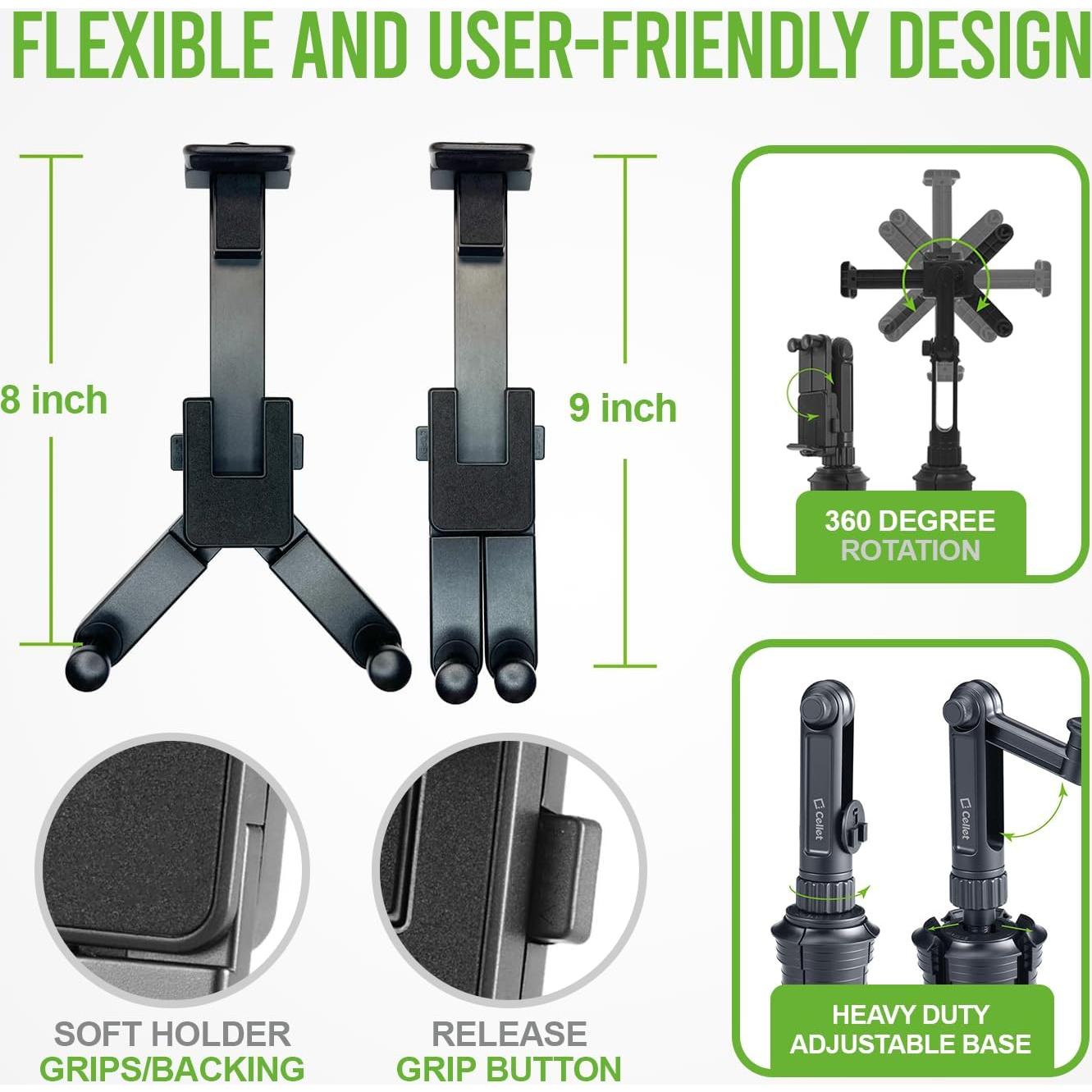 Soporte para Auto Cellet para Tabletas 360° Ajustable