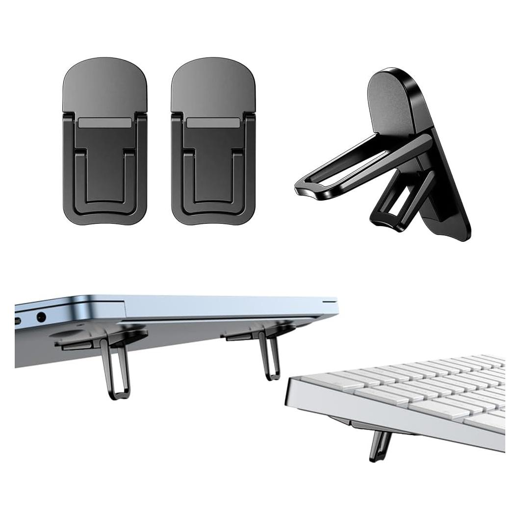 Soporte Plegable para Laptop PONICOR - Elevador Ajustable Negro