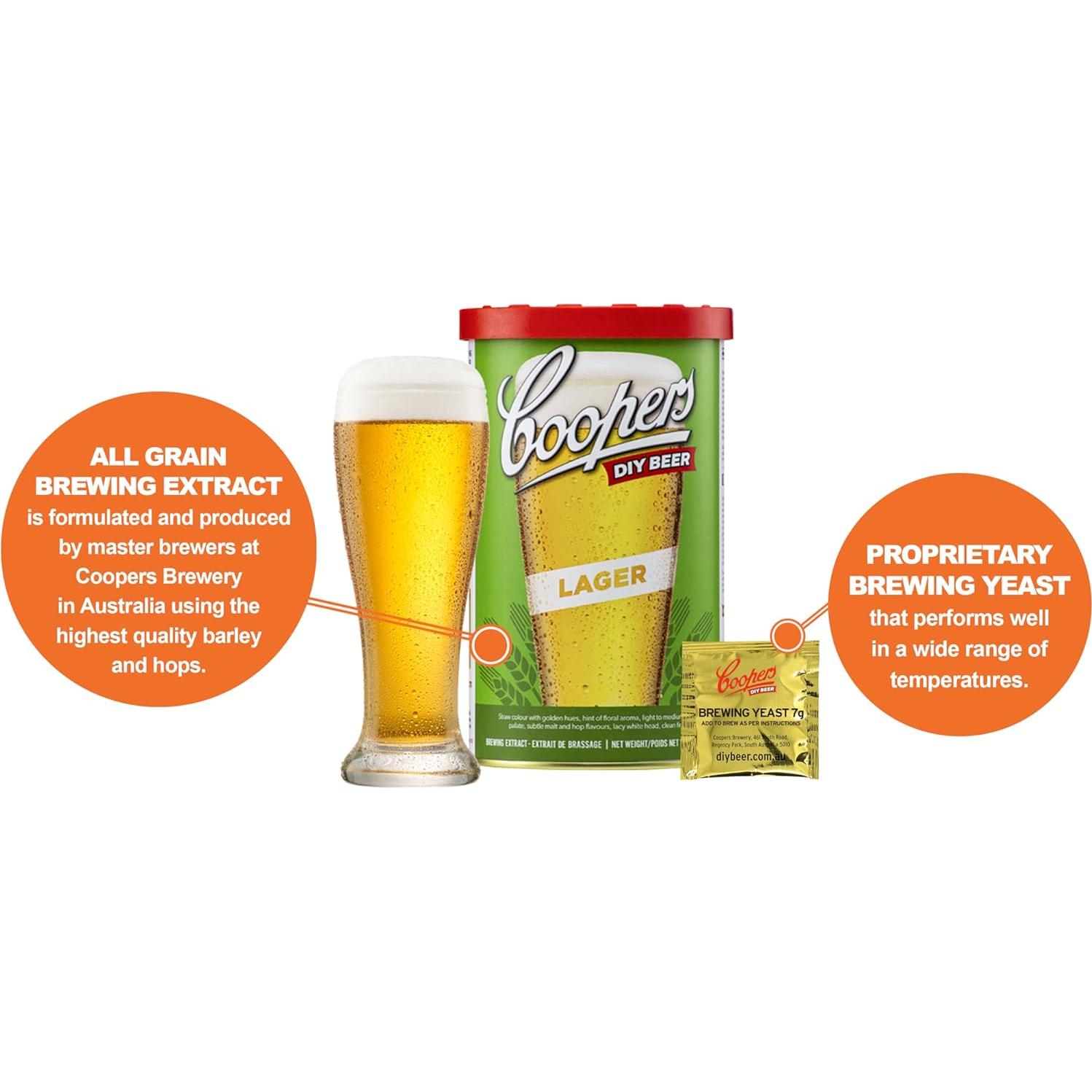 Kit de Cerveza Casera Coopers DIY 6 Galones Todo Incluido