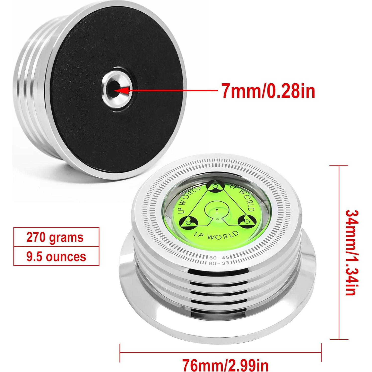 Estabilizador de Peso KozyOne para Discos de Vinilo Plata