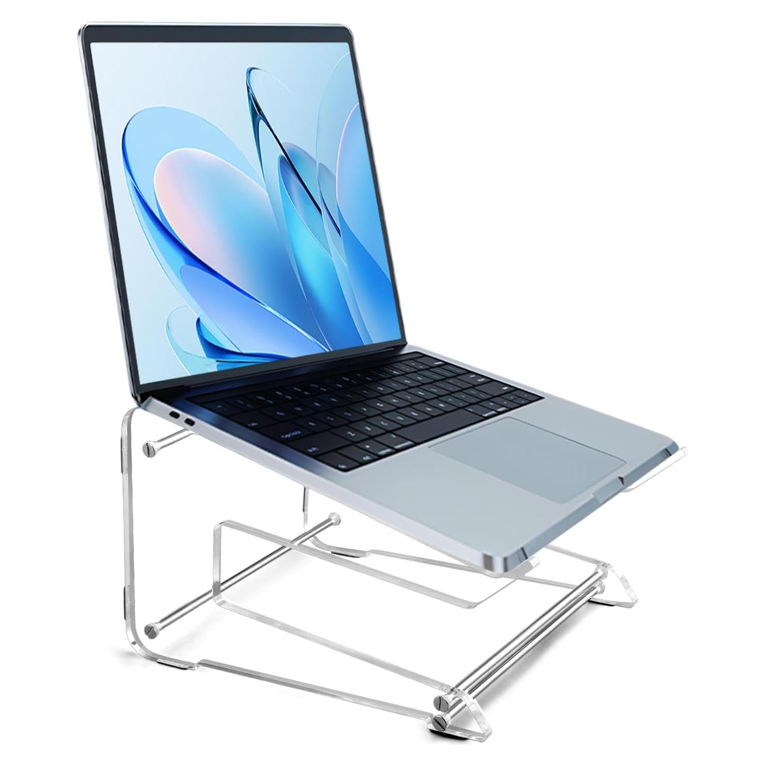Soporte de Laptop Acrílico Equivira Ergonómico Transparente
