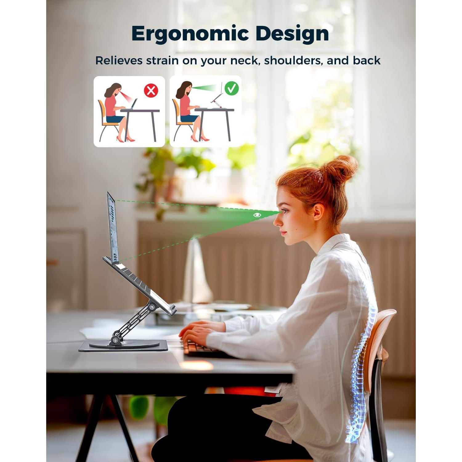 Soporte de Laptop Aoviho L6 Ajustable Ergonómico 1.22 kg