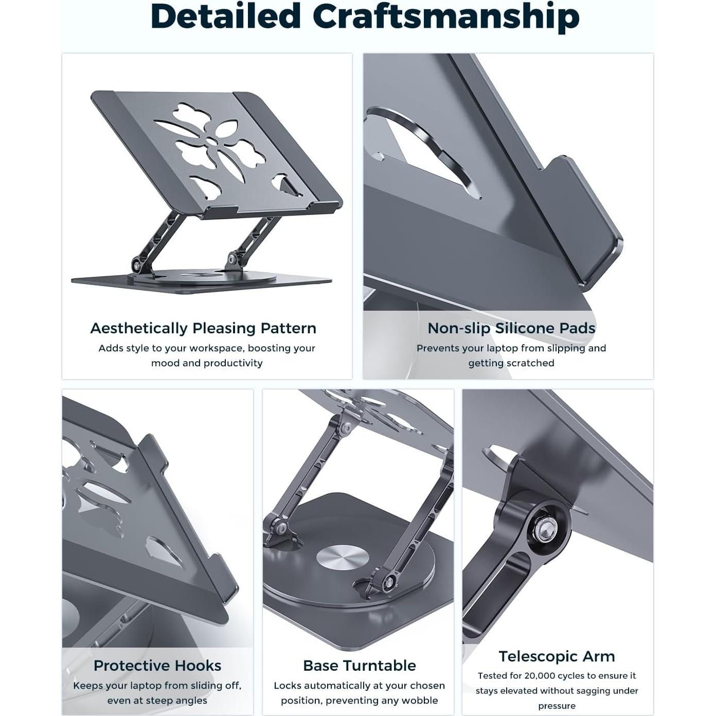 Soporte de Laptop Aoviho L6 Ajustable Ergonómico 1.22 kg