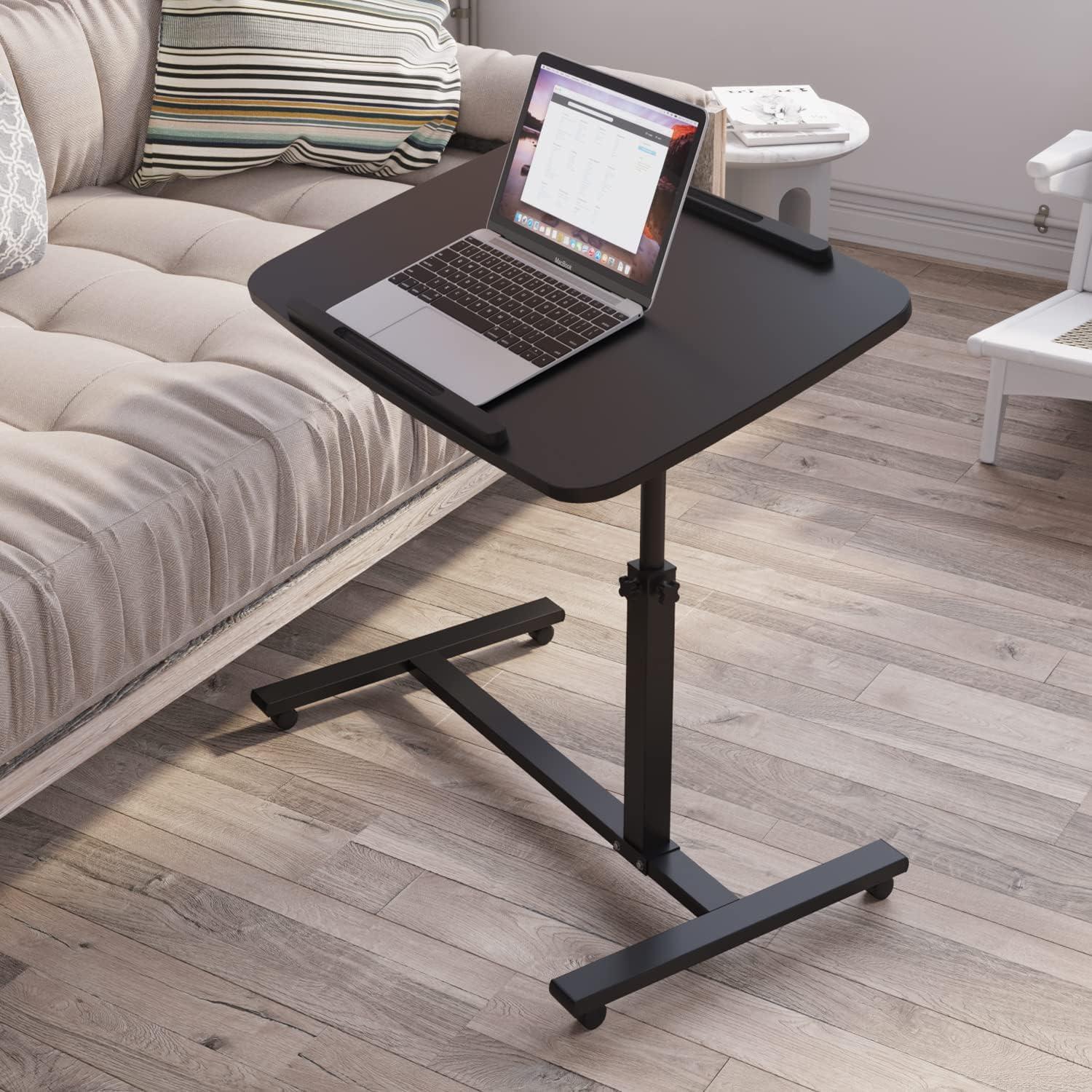 Mesa de Laptop Ajustable LINGMI Negra 39x60 cm Rodante