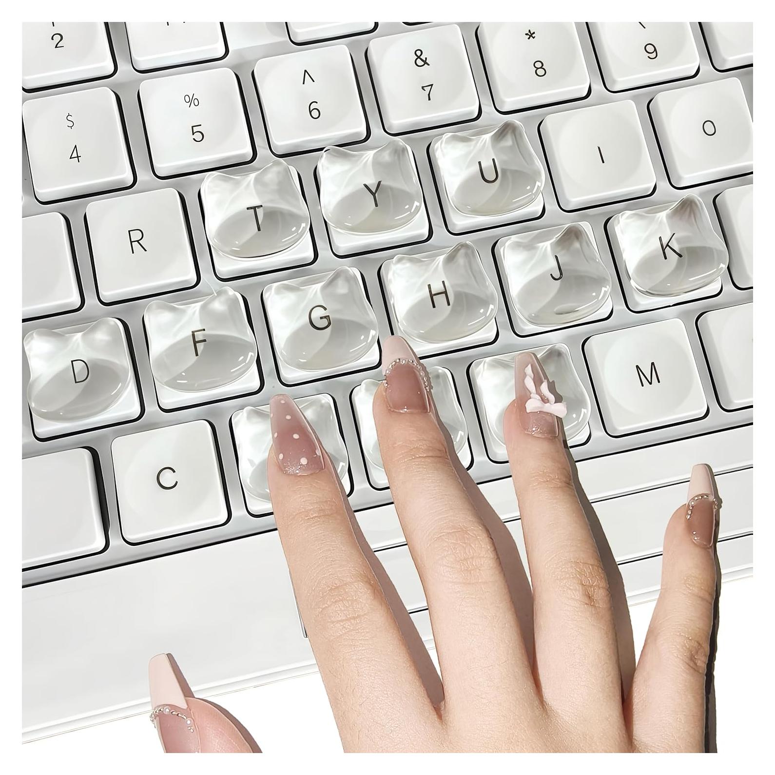 Tapa de Teclado de Vidrio VNLEXMC - 80 Stickers Gato 1.6x0.8cm