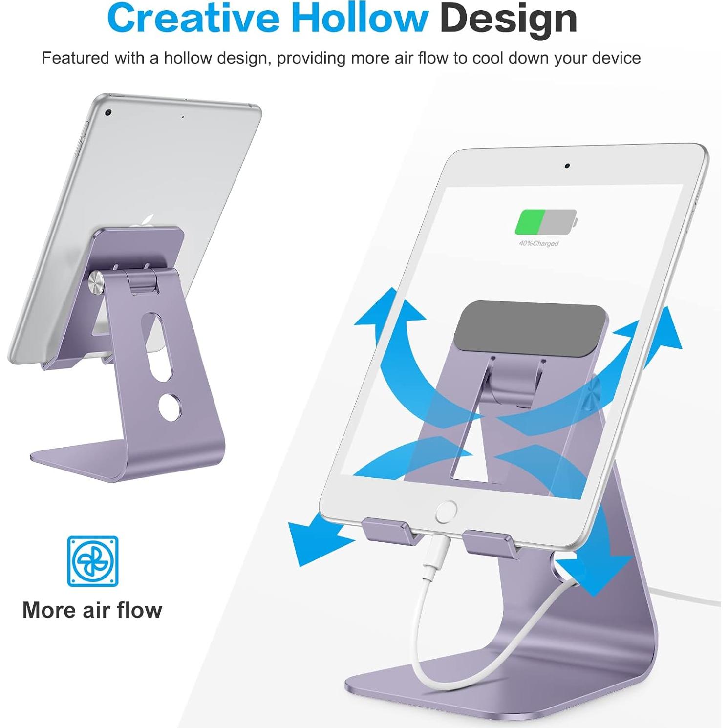 Soporte Ajustable para Tabletas OMOTON T2 Púrpura Estable