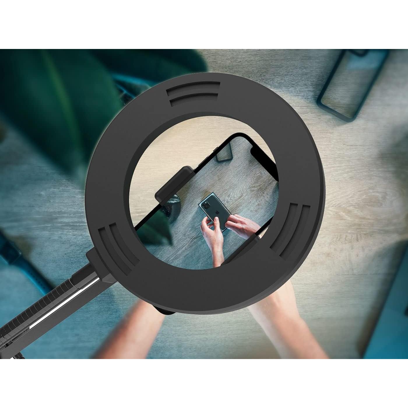 Soporte de cámara Pozliv p-vlight con luz de anillo 15 cm