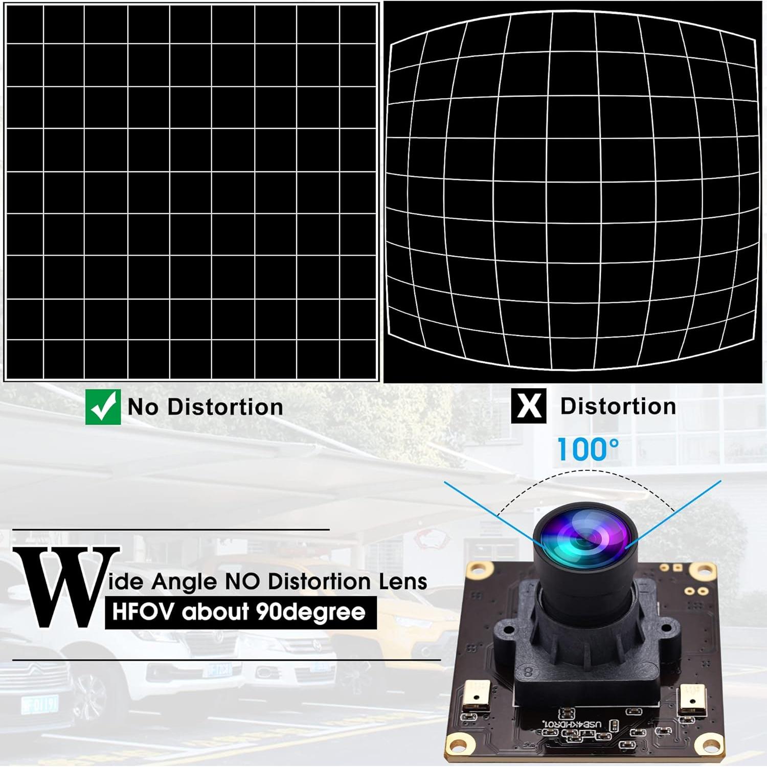 Cámara USB 4K ELP IMX317 con micrófono y lente 100°