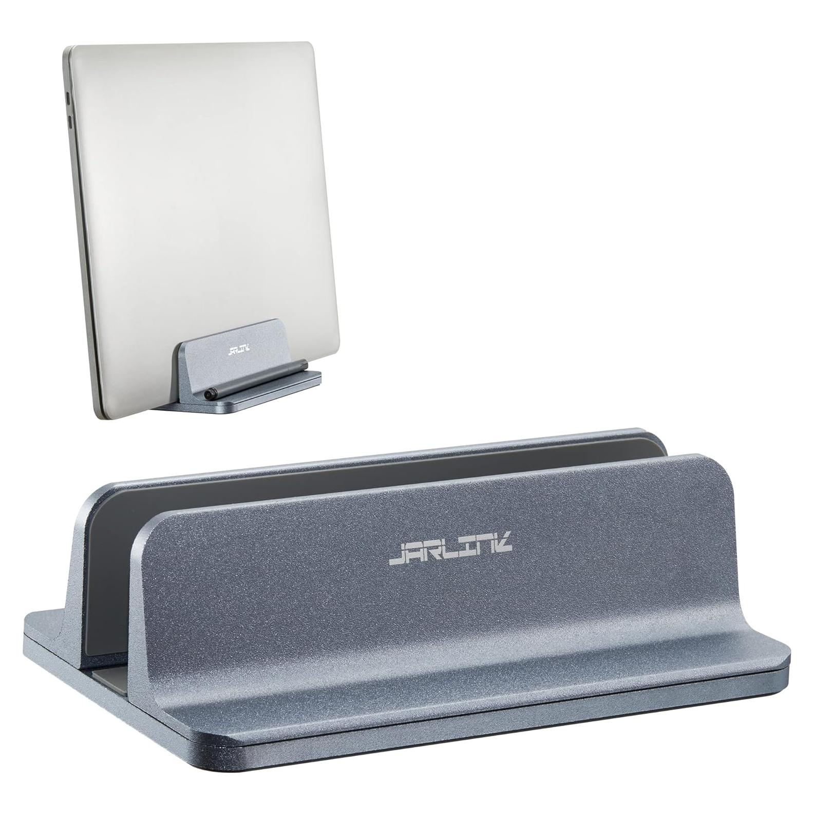 Soporte Vertical para Laptop JARLINK Ajustable Aluminio Gris