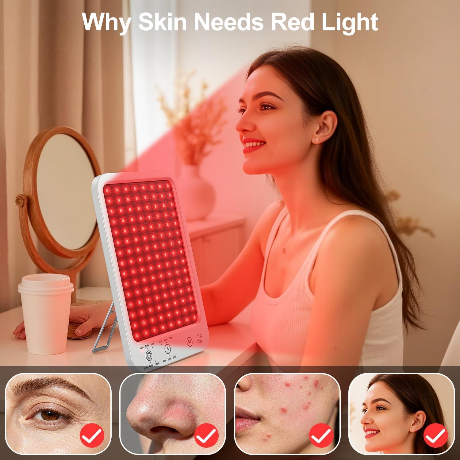 Panel de Terapia de Luz Roja Ziptly 660nm 850nm Ajustable