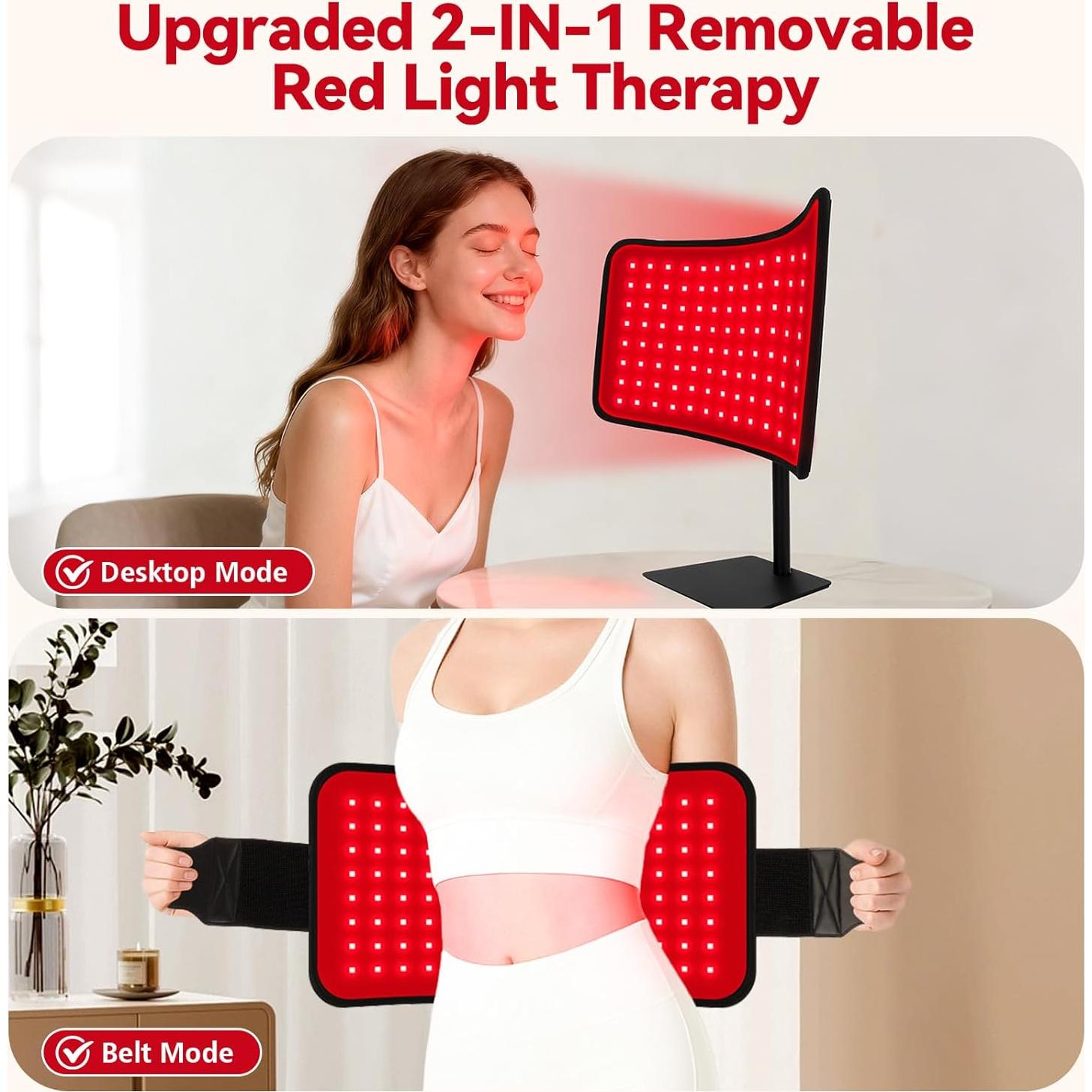 Lámpara de Terapia de Luz Roja Puroth 2-en-1 con Cinturón