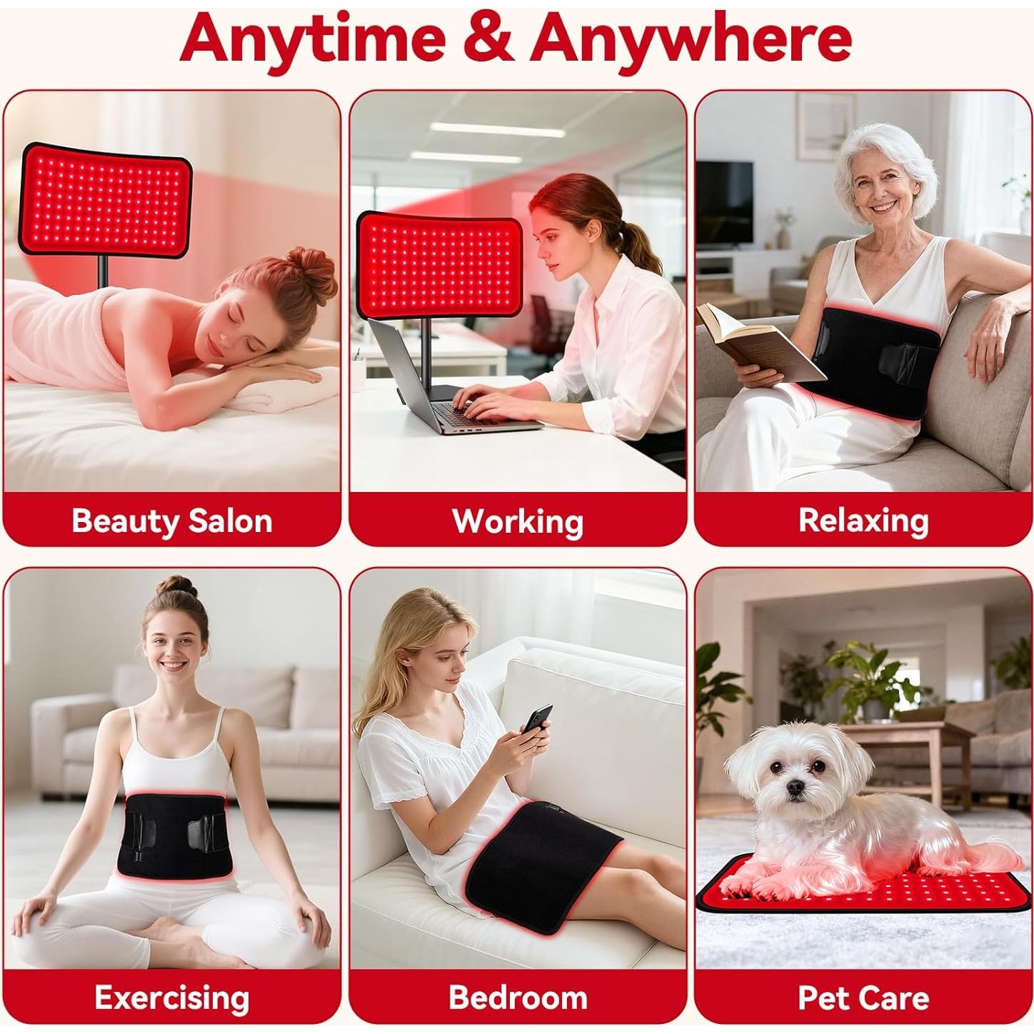 Lámpara de Terapia de Luz Roja Puroth 2-en-1 con Cinturón